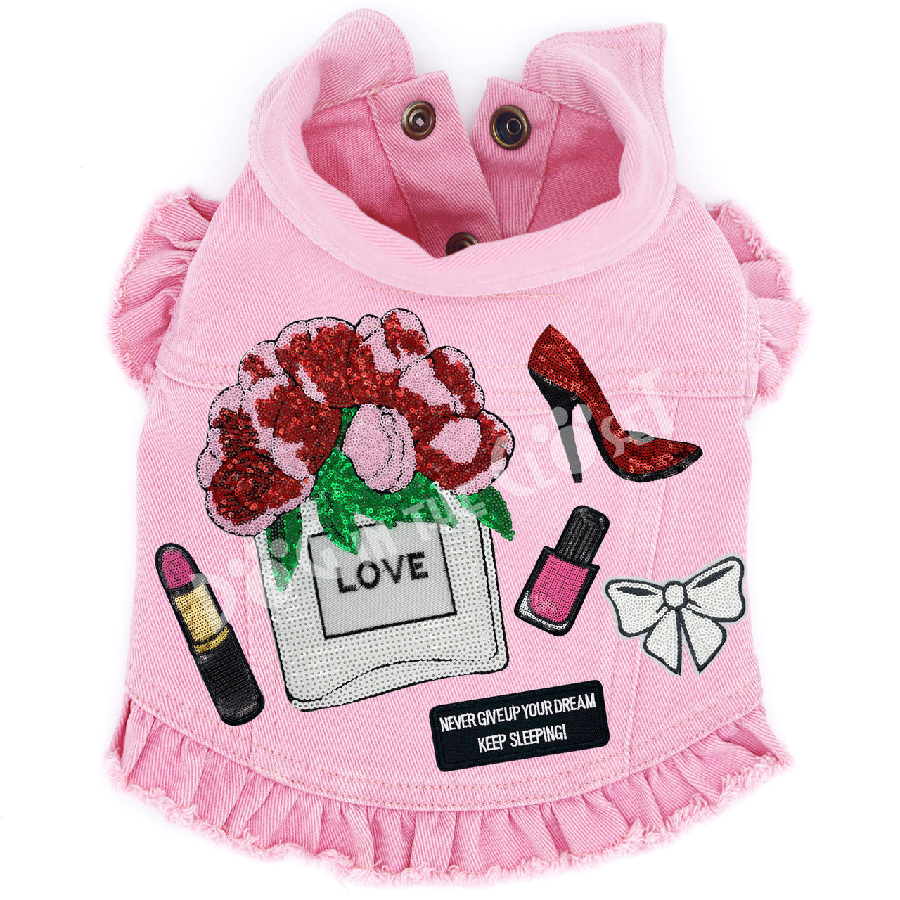 Love Perfume Denim Dog Jacket