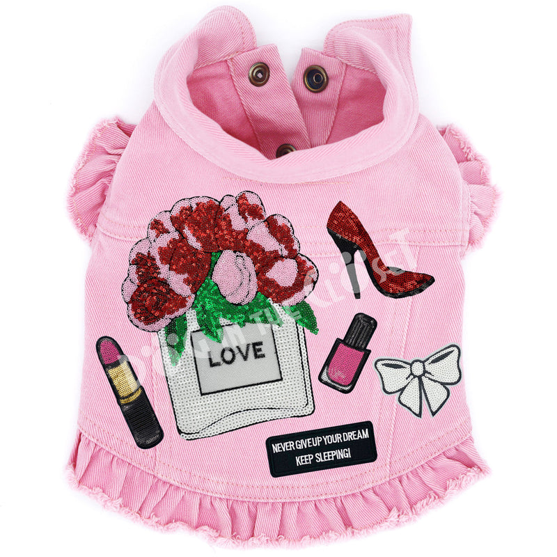 Love Perfume Denim Dog Jacket