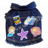 Mermaid Dreams Denim Dog Jacket
