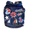 Nautical Ships Denim Dog Jacket