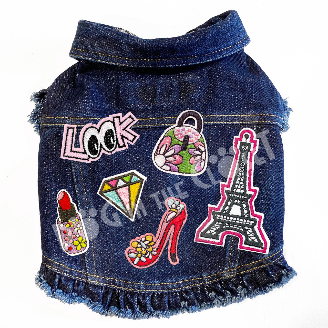 Paris Cutie Denim Dog Jacket