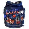 Patriotic Eagle Denim Dog Jacket