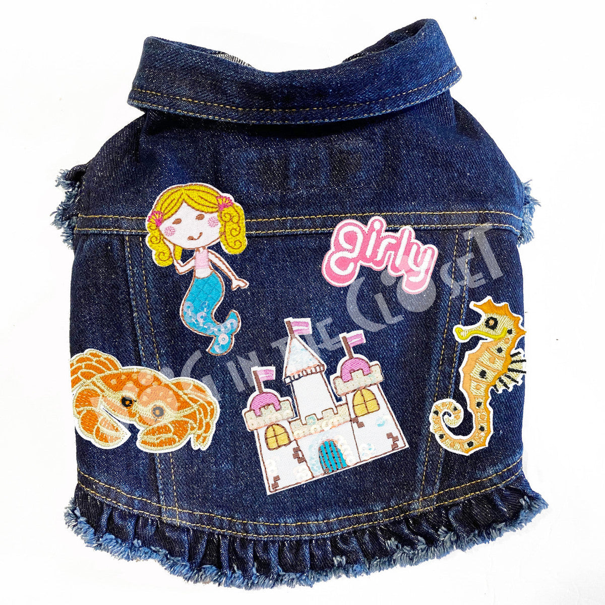 Under the Sea Denim Dog Jacket