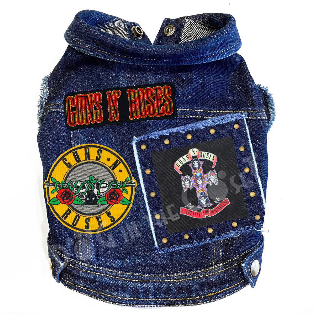 Rock Star - Guns N Roses - Appetite for Destruction Denim Dog Jacket