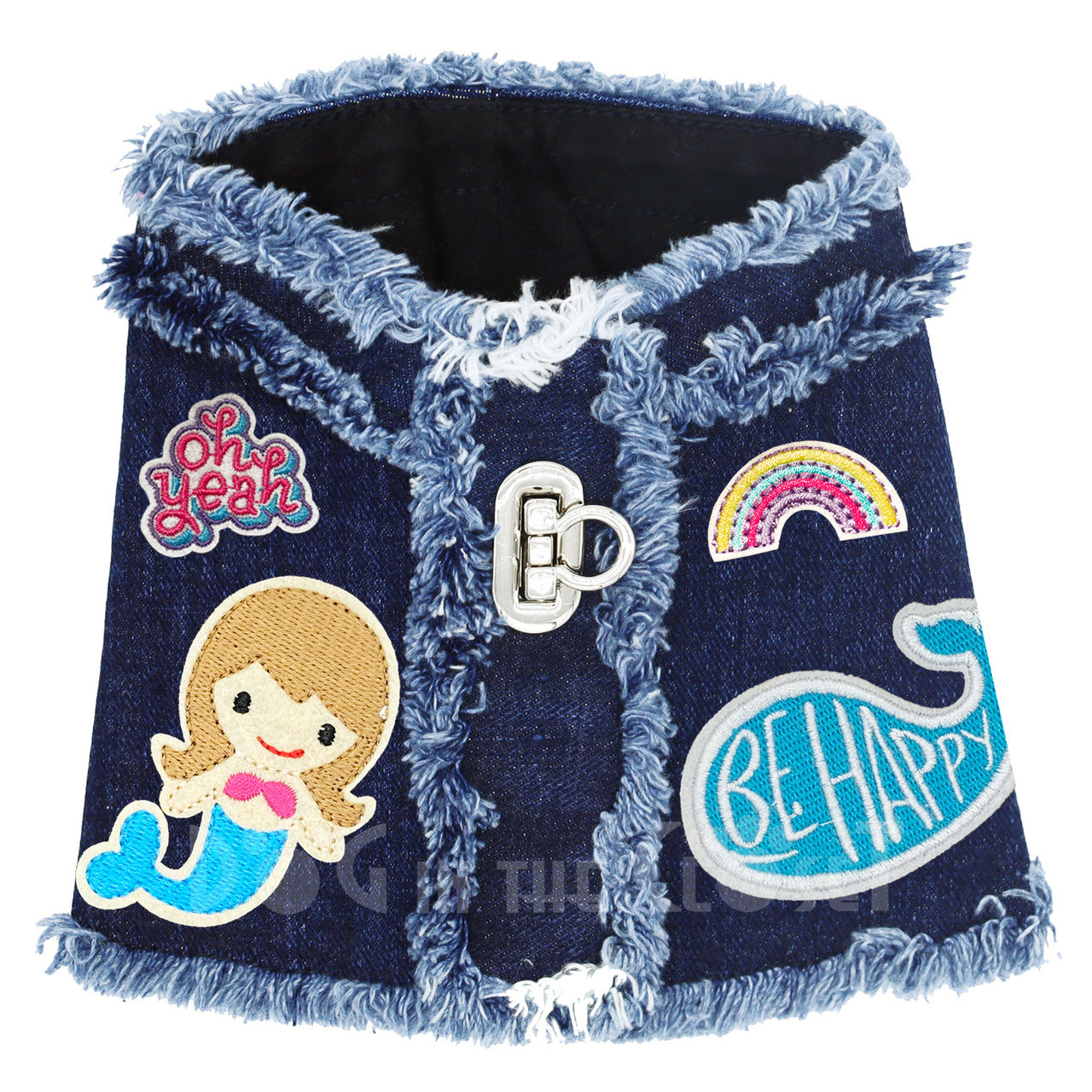 Happy Mermaid Denim Harness Vest