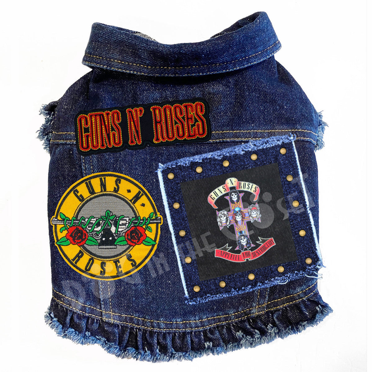 Rock Star - Guns N Roses - Appetite for Destruction Denim Dog Jacket