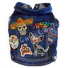 Day of the Dead Denim Dog Jacket