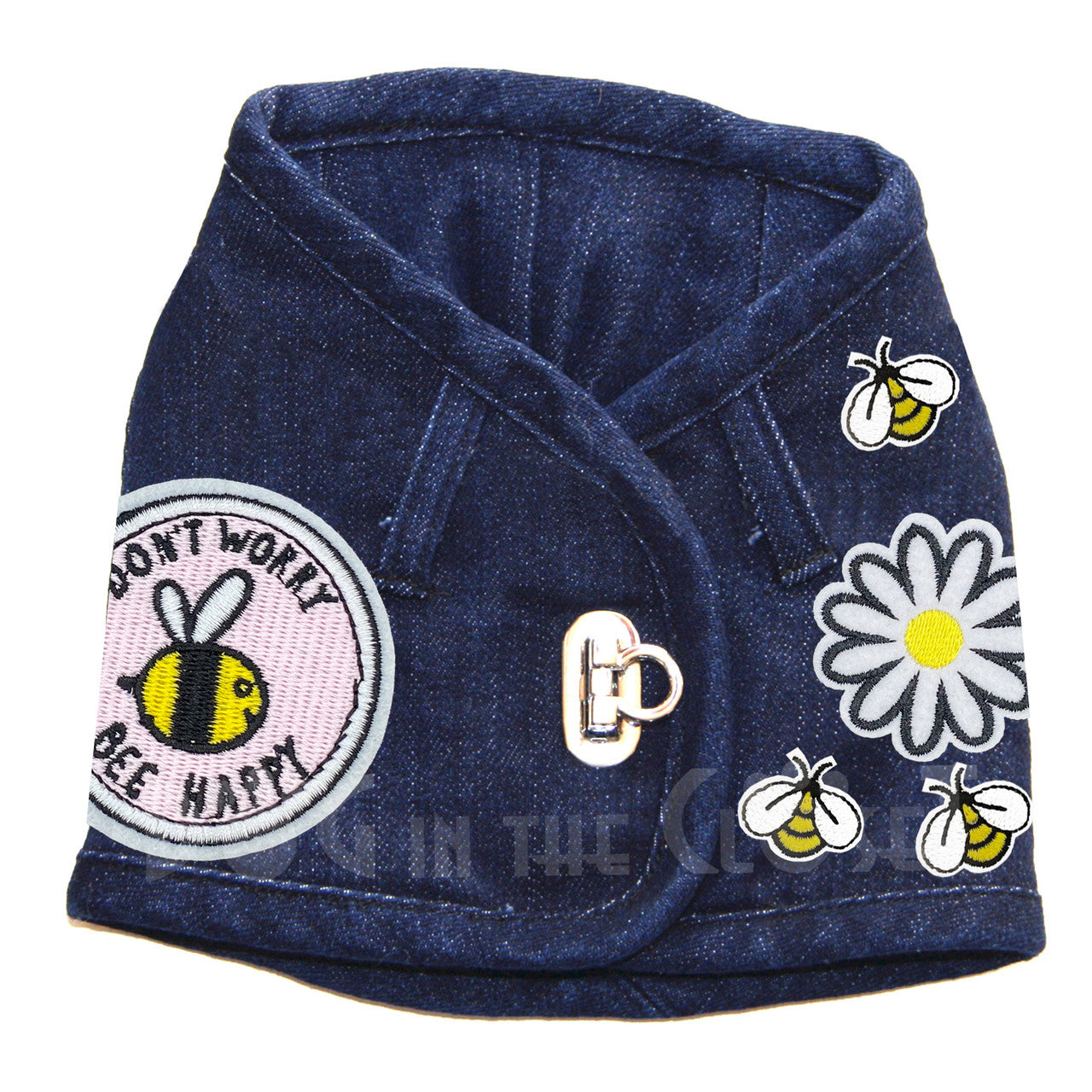 Bee Happy Denim Harness Vest