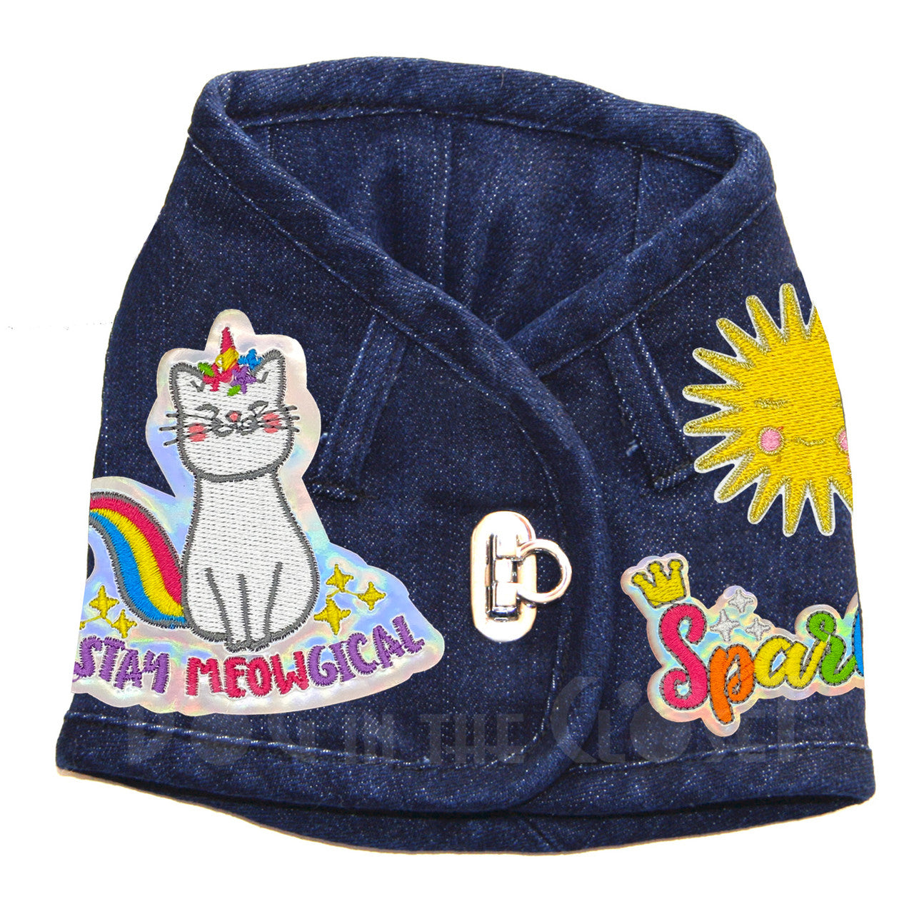 Meowgical Denim Harness Vest