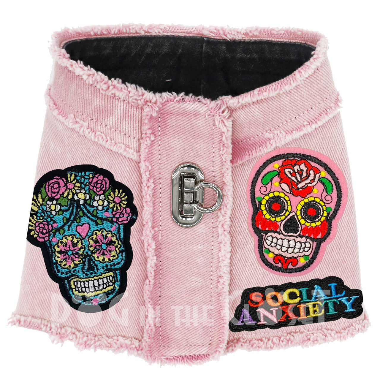 Sugar Skulls Denim Harness Vest