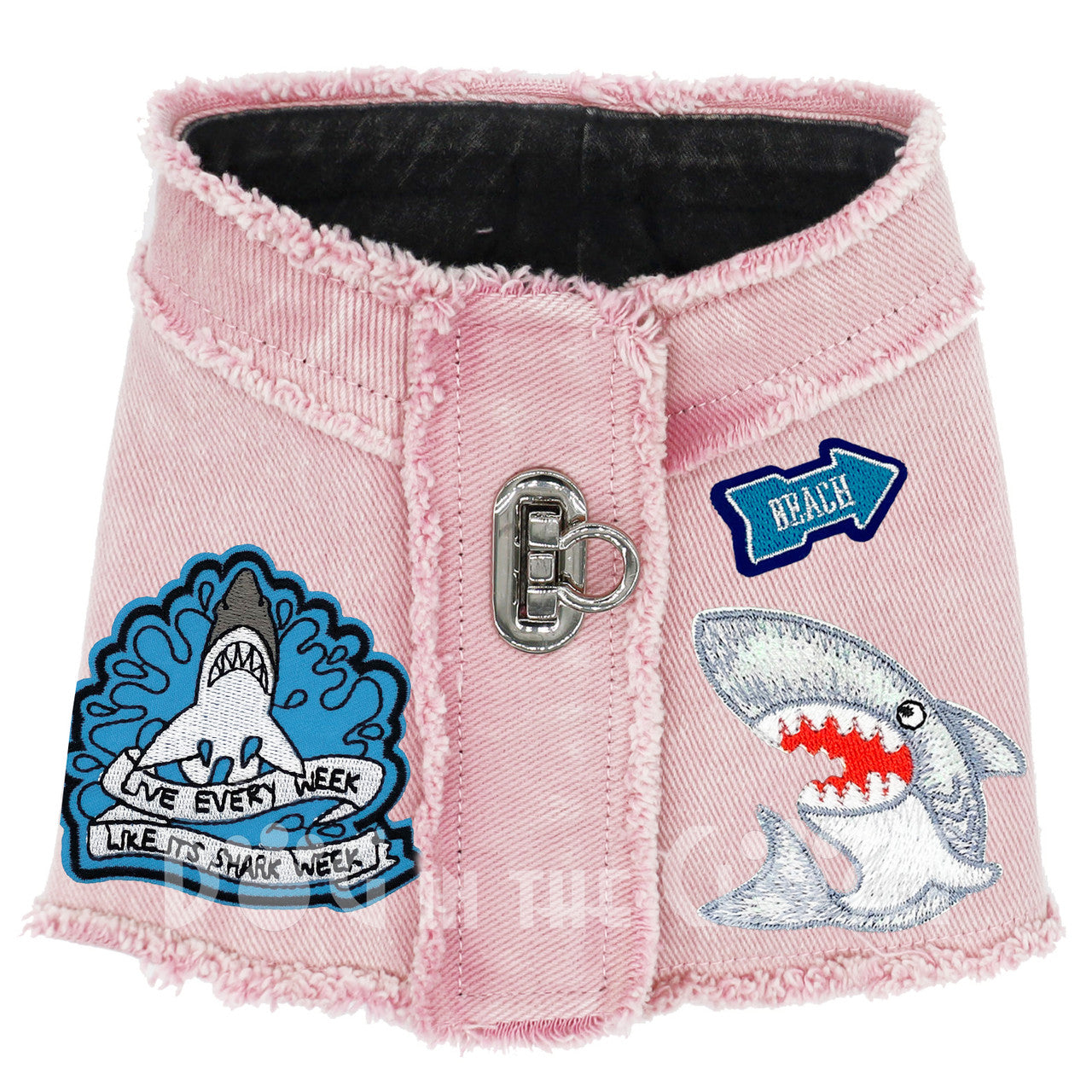 Shark Attack Denim Harness Vest