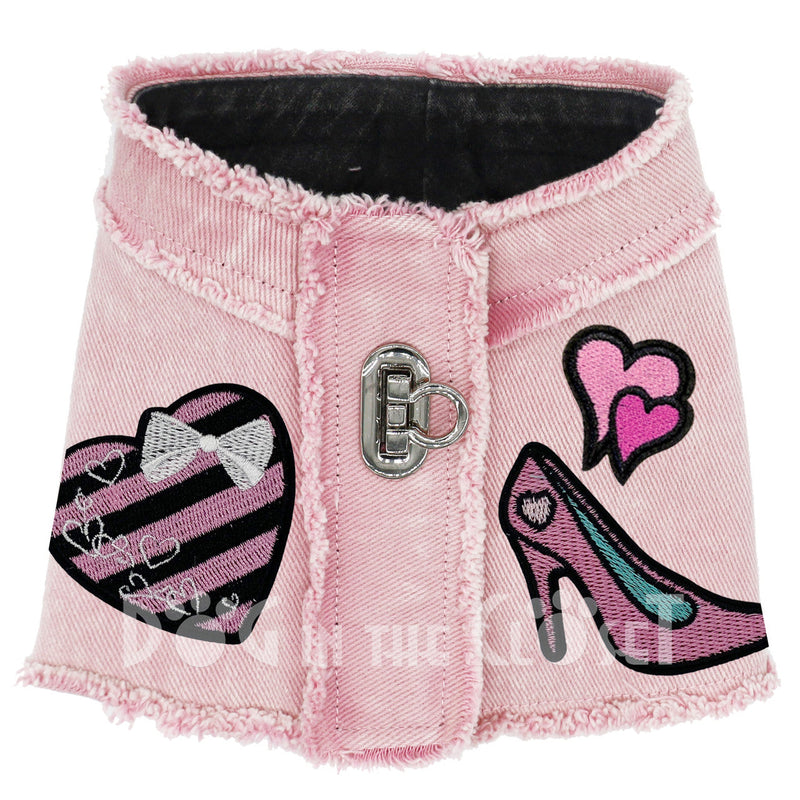 I Love Shoes Denim Harness Vest