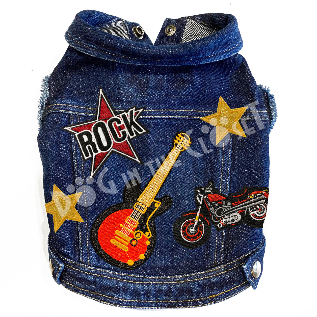 Rock Star Denim Dog Jacket