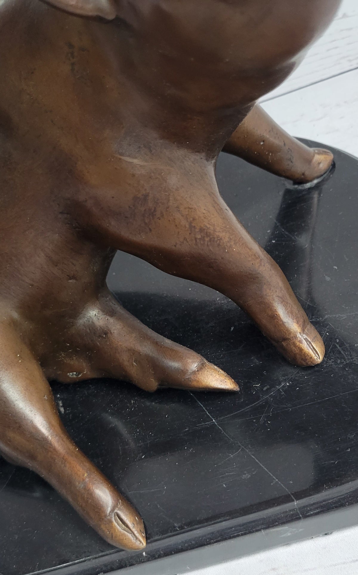 Bronze Metal Cute Pig Statue Sculpture Figure Figurine after PJ Mene 8.5" x 10"