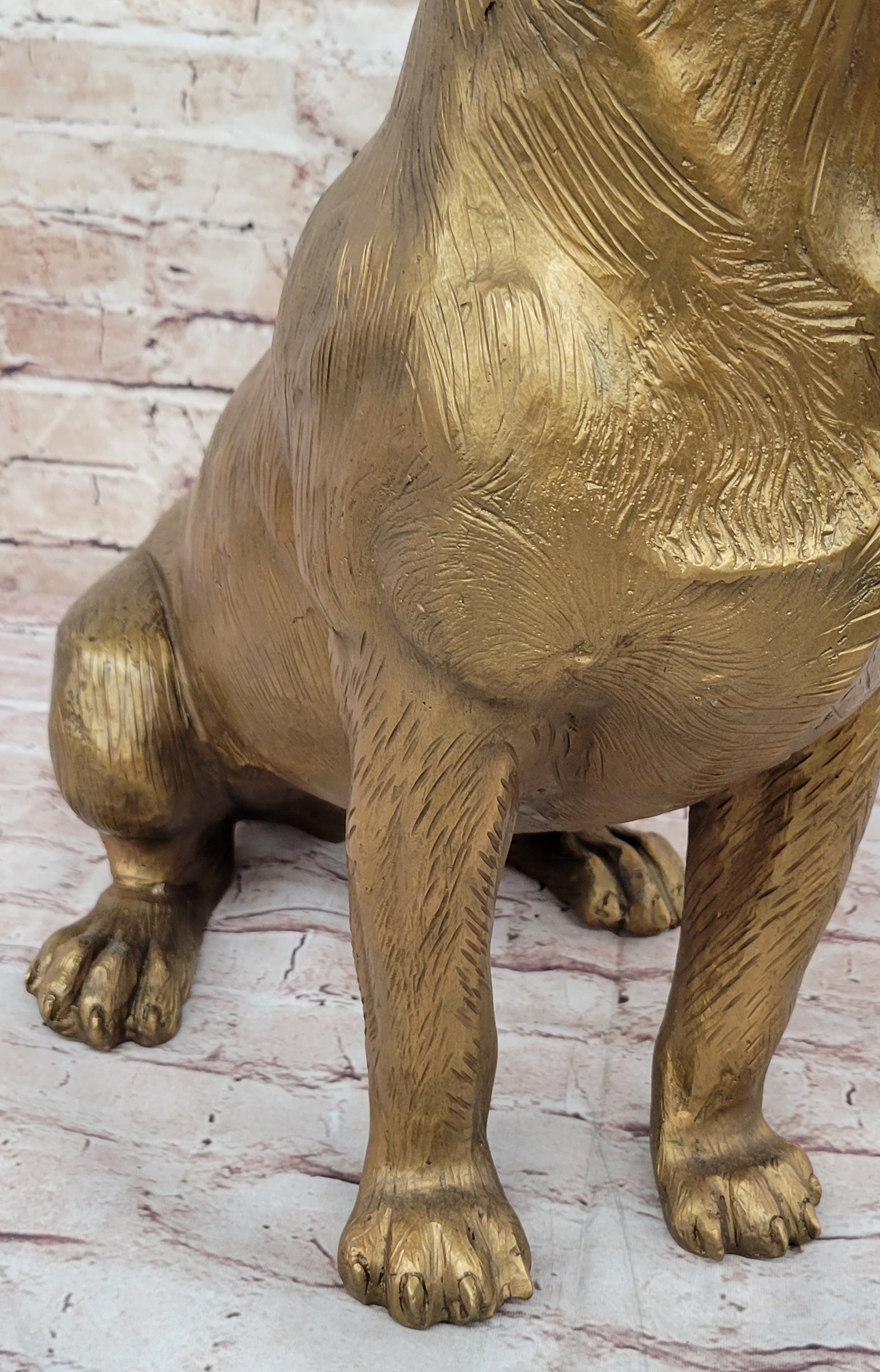 Life Size Jack Russell Terrier Dog Bronze Sculpture Statue Figure 19" x 25"