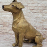 Life Size Jack Russell Terrier Dog Bronze Sculpture Statue Figure 19" x 25"