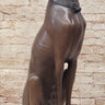 Life Size Bronze Greyhound Saluki Slender Dog Statue Sculpture by J. Moigniez