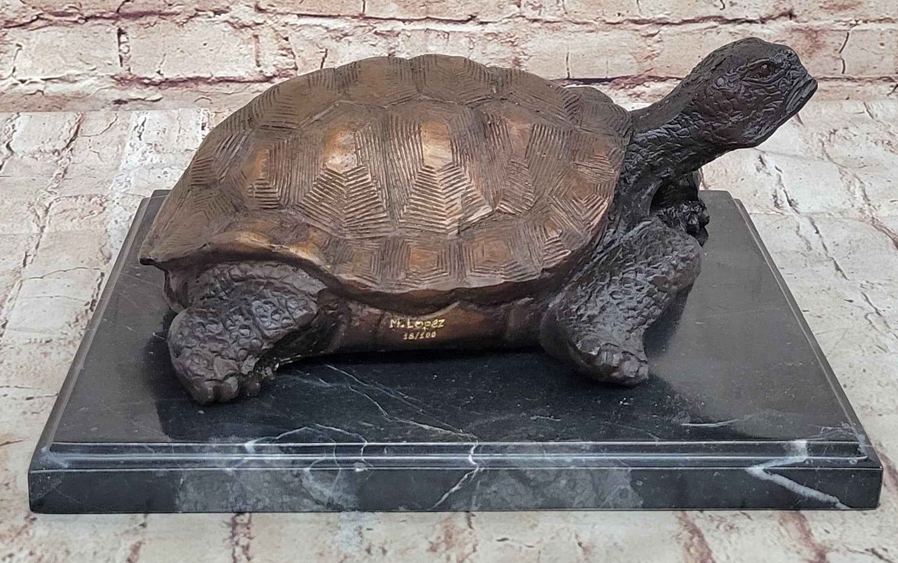 Limited Edition Bronze Tortoise Turtle Life Size Sculpture Statue Figure