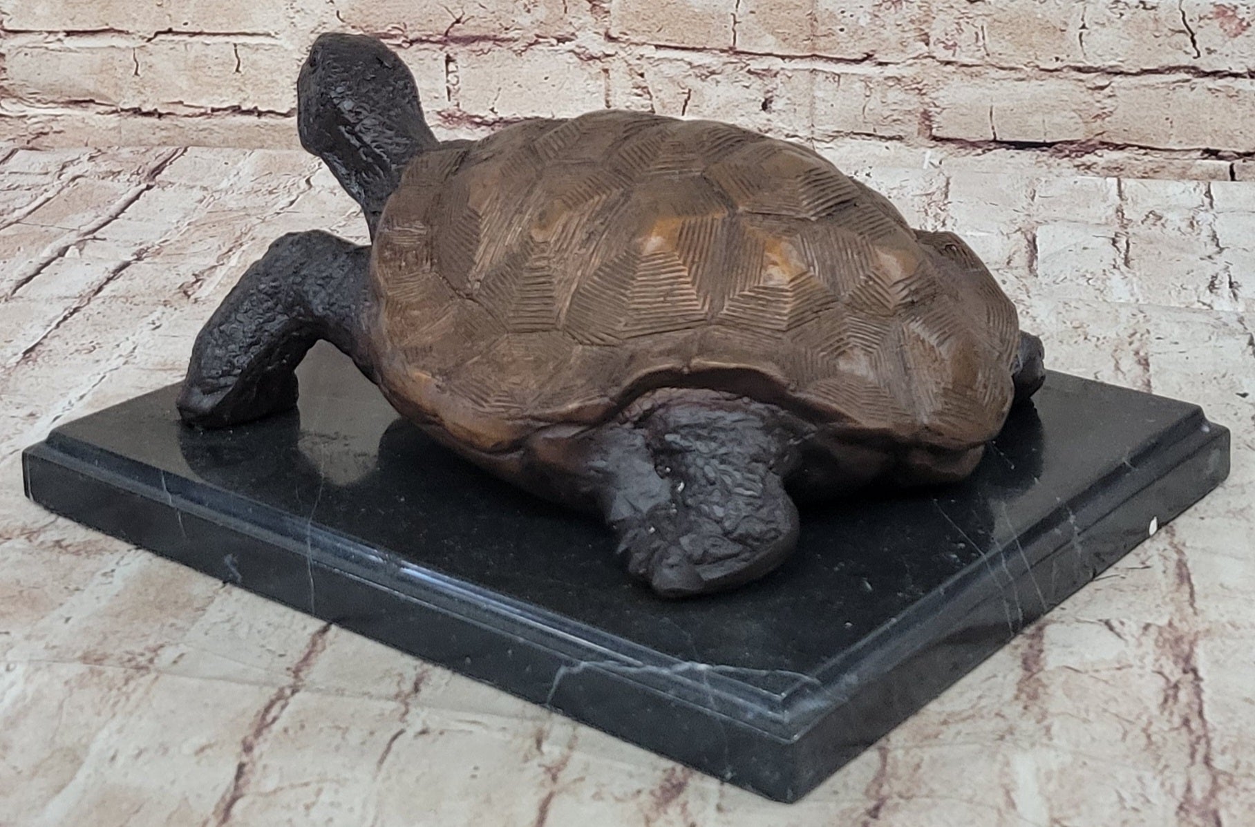 Limited Edition Bronze Tortoise Turtle Life Size Sculpture Statue Figure