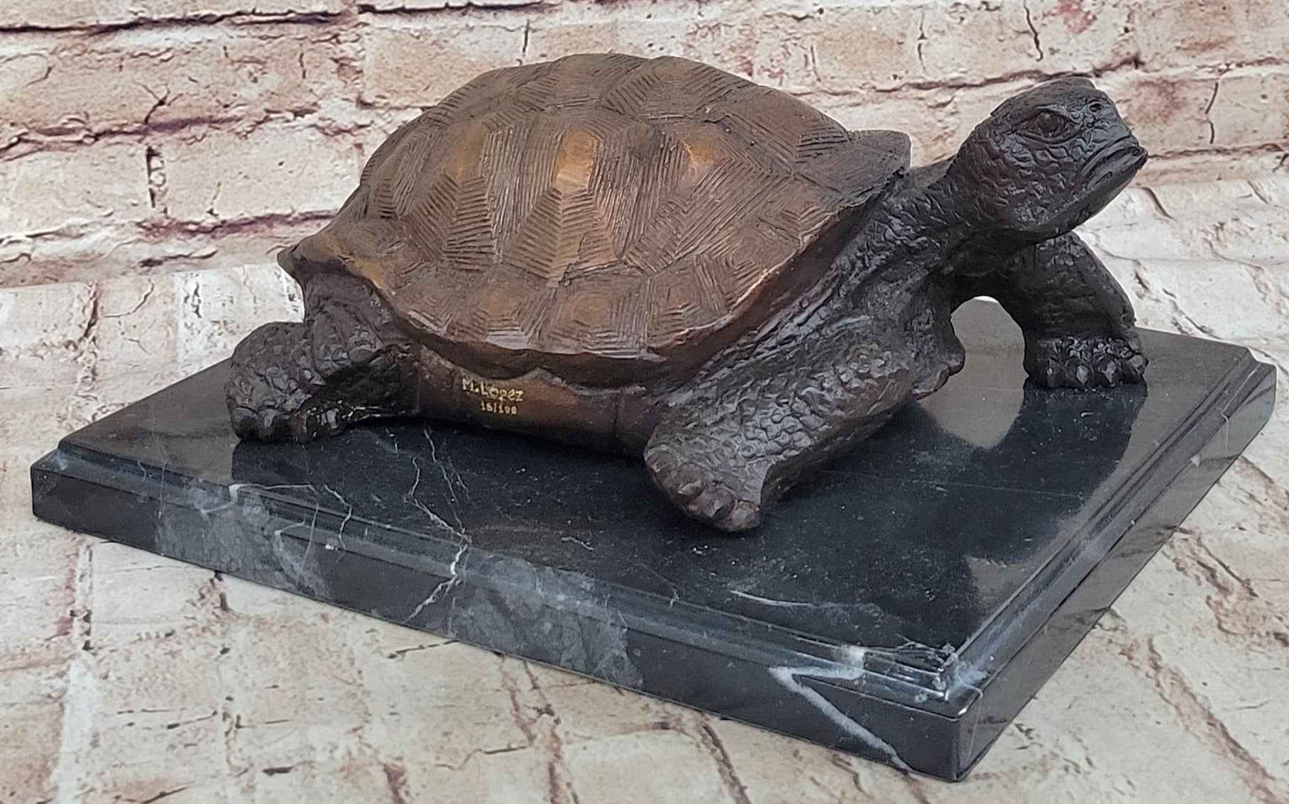 Limited Edition Bronze Tortoise Turtle Life Size Sculpture Statue Figure