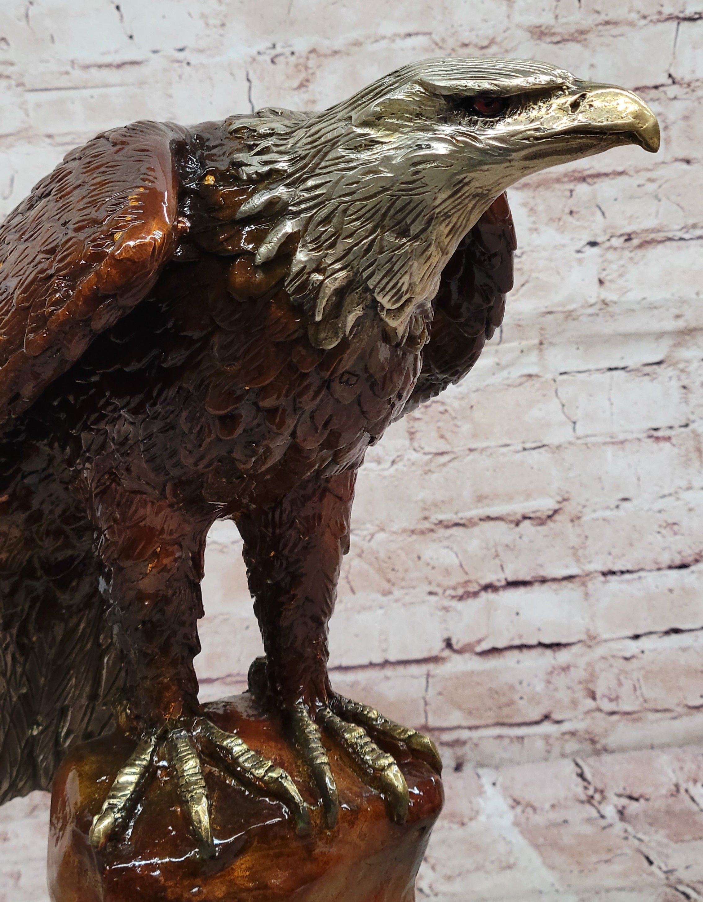Jules Moigniez Inspired Bronze Eagle; Wildlife Art Sculpture