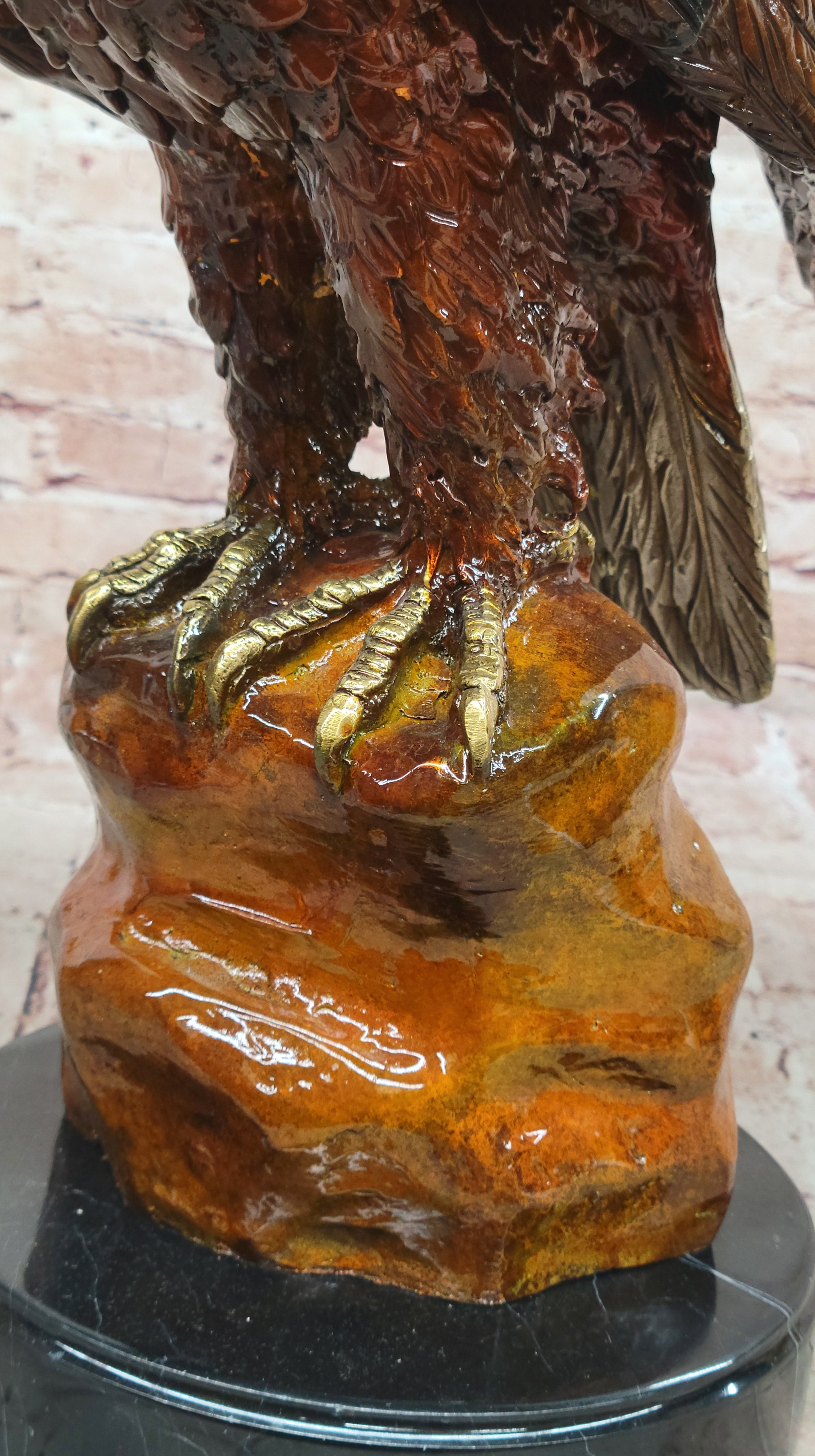 Jules Moigniez Inspired Bronze Eagle; Wildlife Art Sculpture