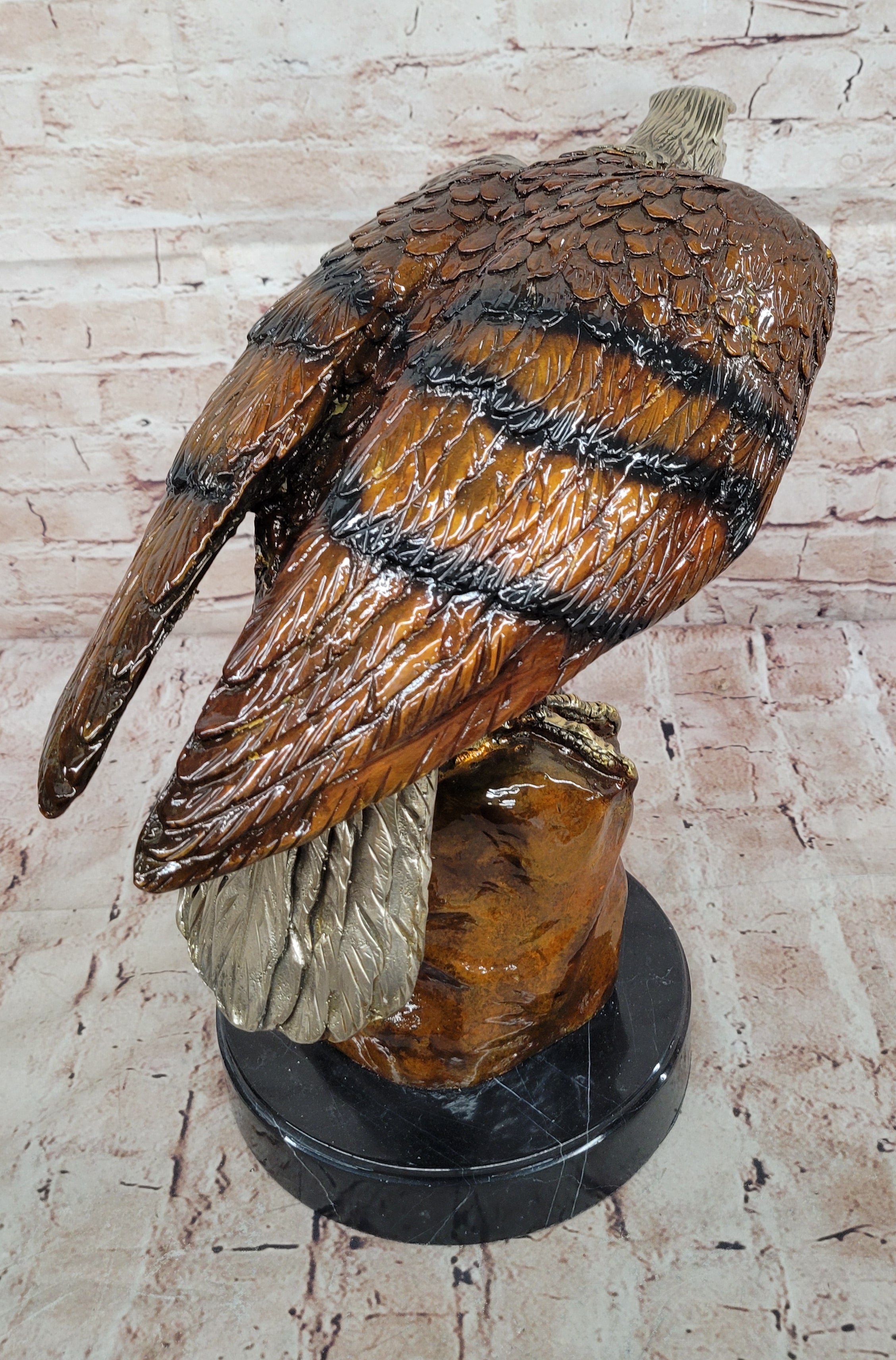 Jules Moigniez Inspired Bronze Eagle; Wildlife Art Sculpture
