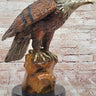 Jules Moigniez Inspired Bronze Eagle; Wildlife Art Sculpture