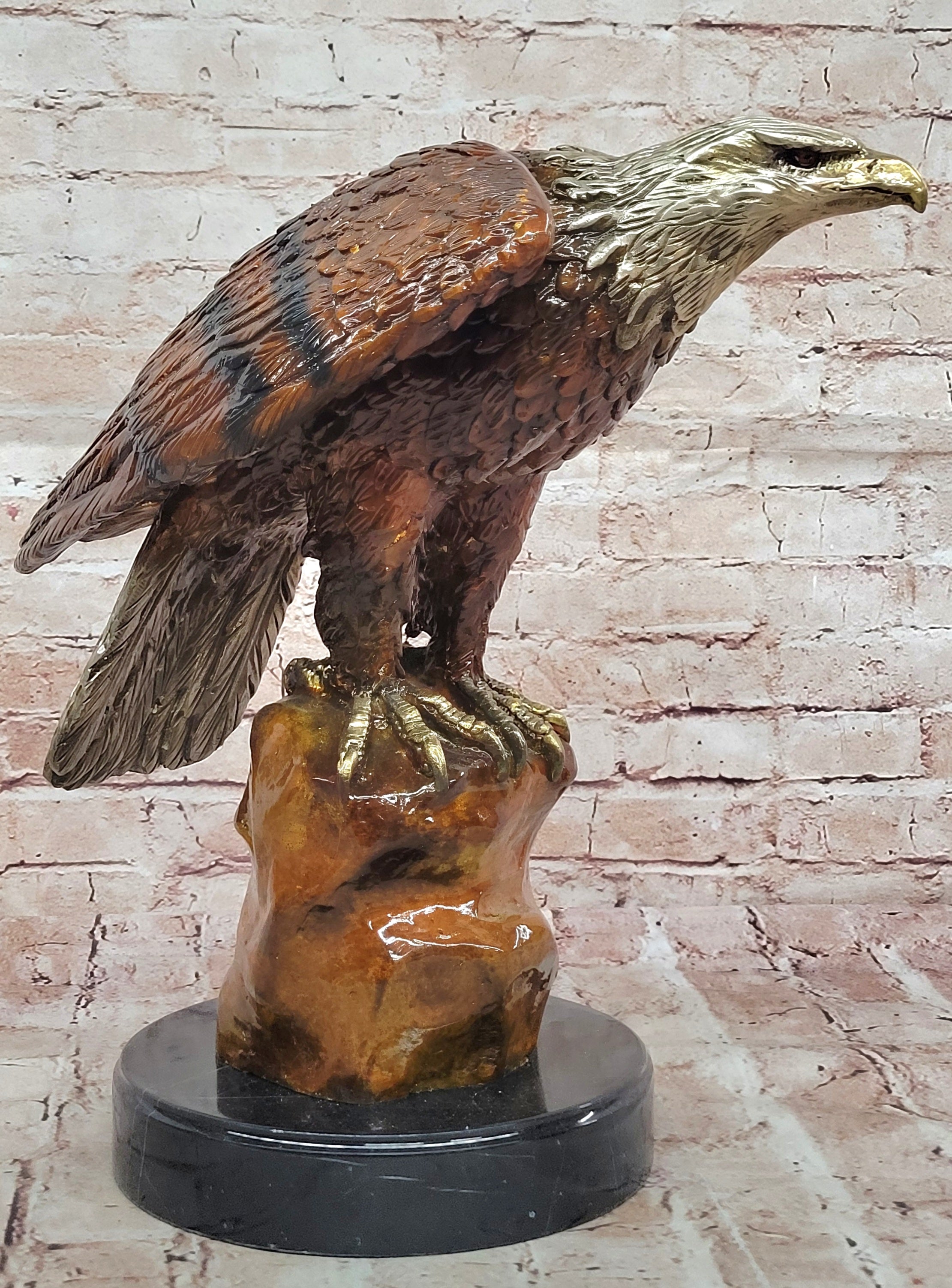 Jules Moigniez Inspired Bronze Eagle; Wildlife Art Sculpture