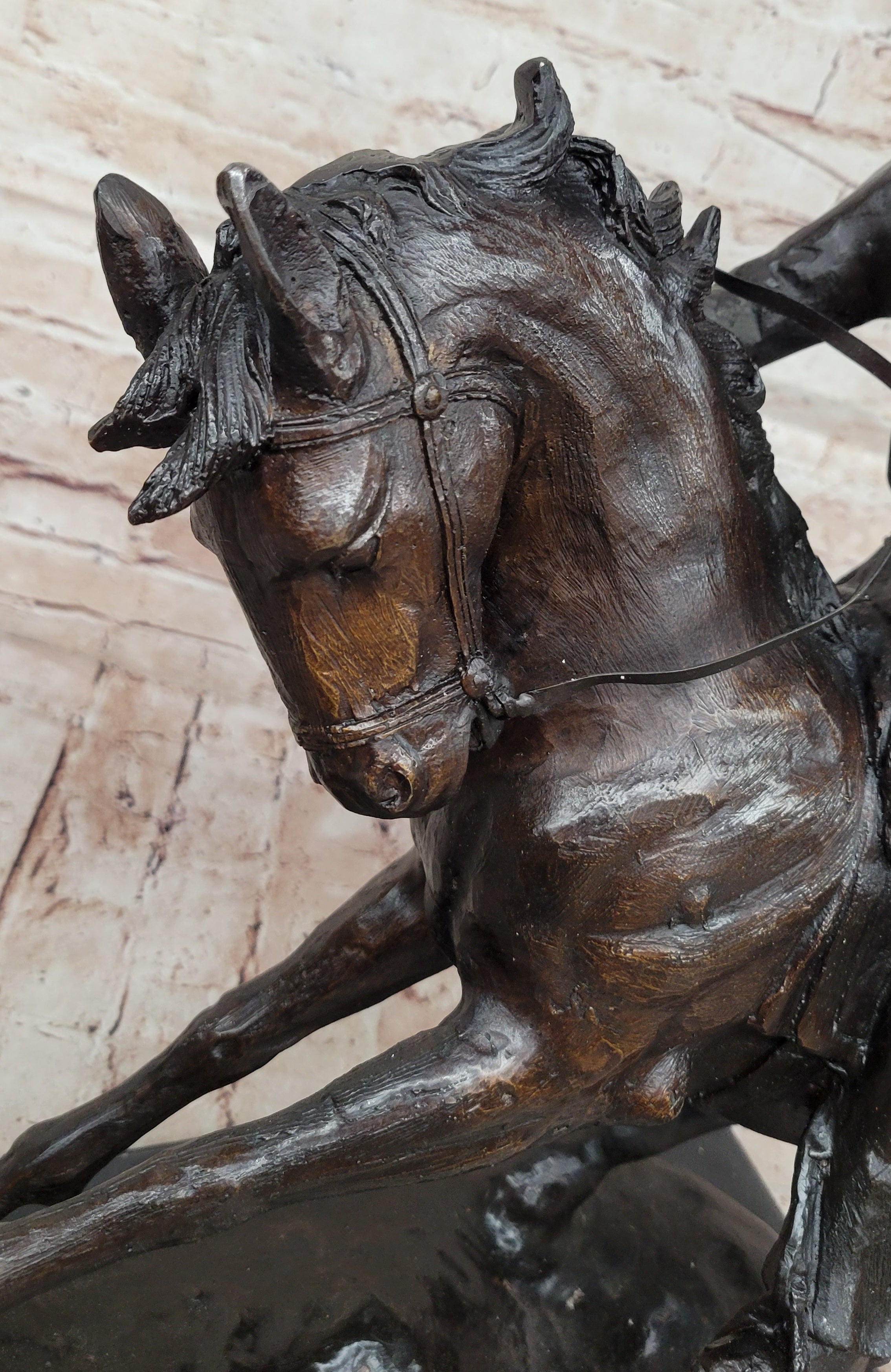 Remington Bronze Cowboy on Horse – Western Sculpture