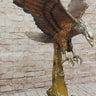 Multi Color Patina American Bald Eagle Bronze Sculpture Marble Base 32" x 26"