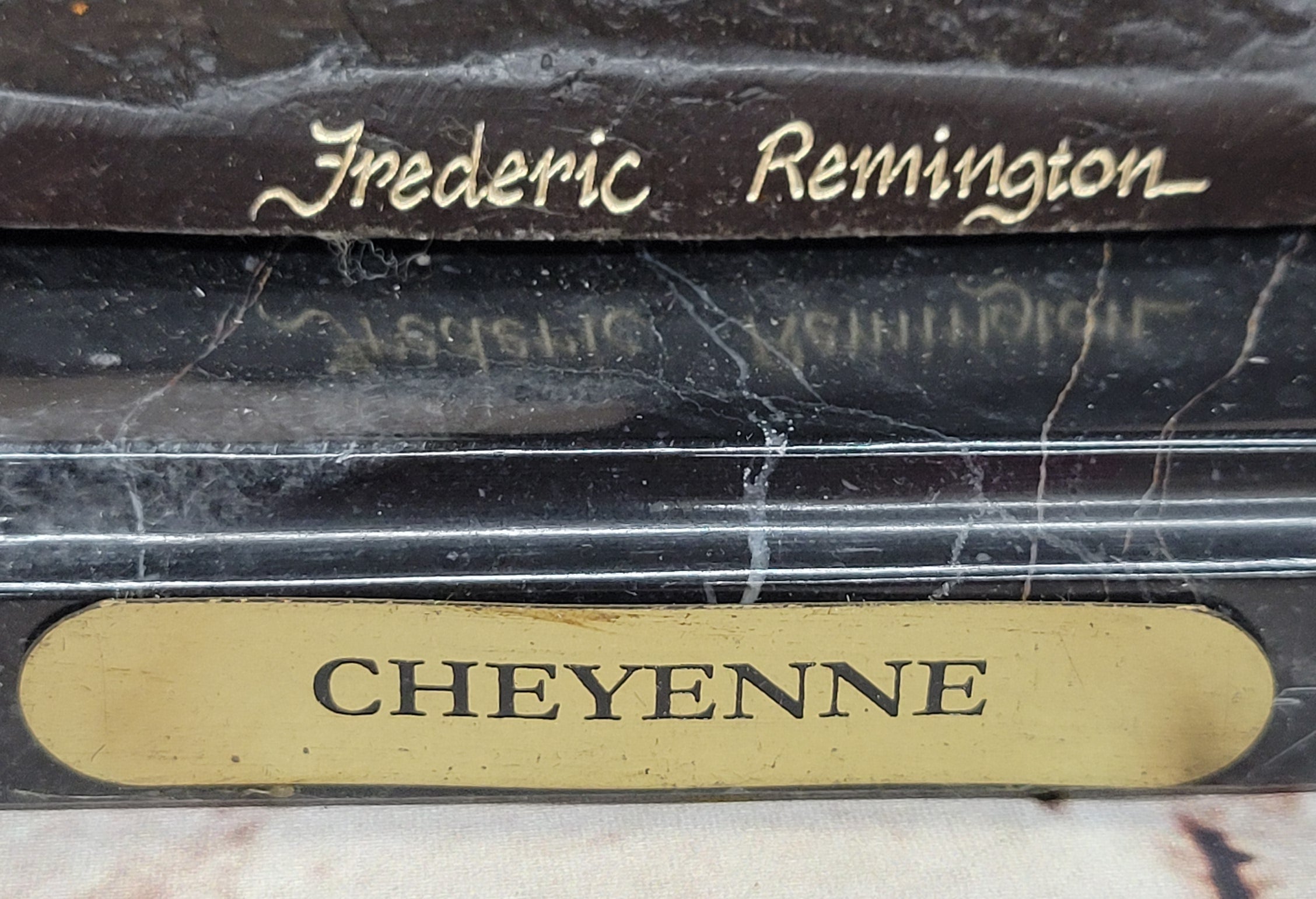 CHEYENNE by Frederic Remington Native American Horseback Western Bronze Statue Sculpture 17" x 19"