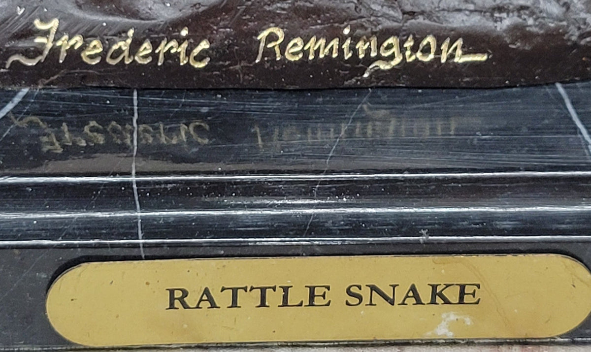 Frederic Remington RATTLESNAKE Rearing Horse Western Bronze Sculpture Statue 18" x 16"