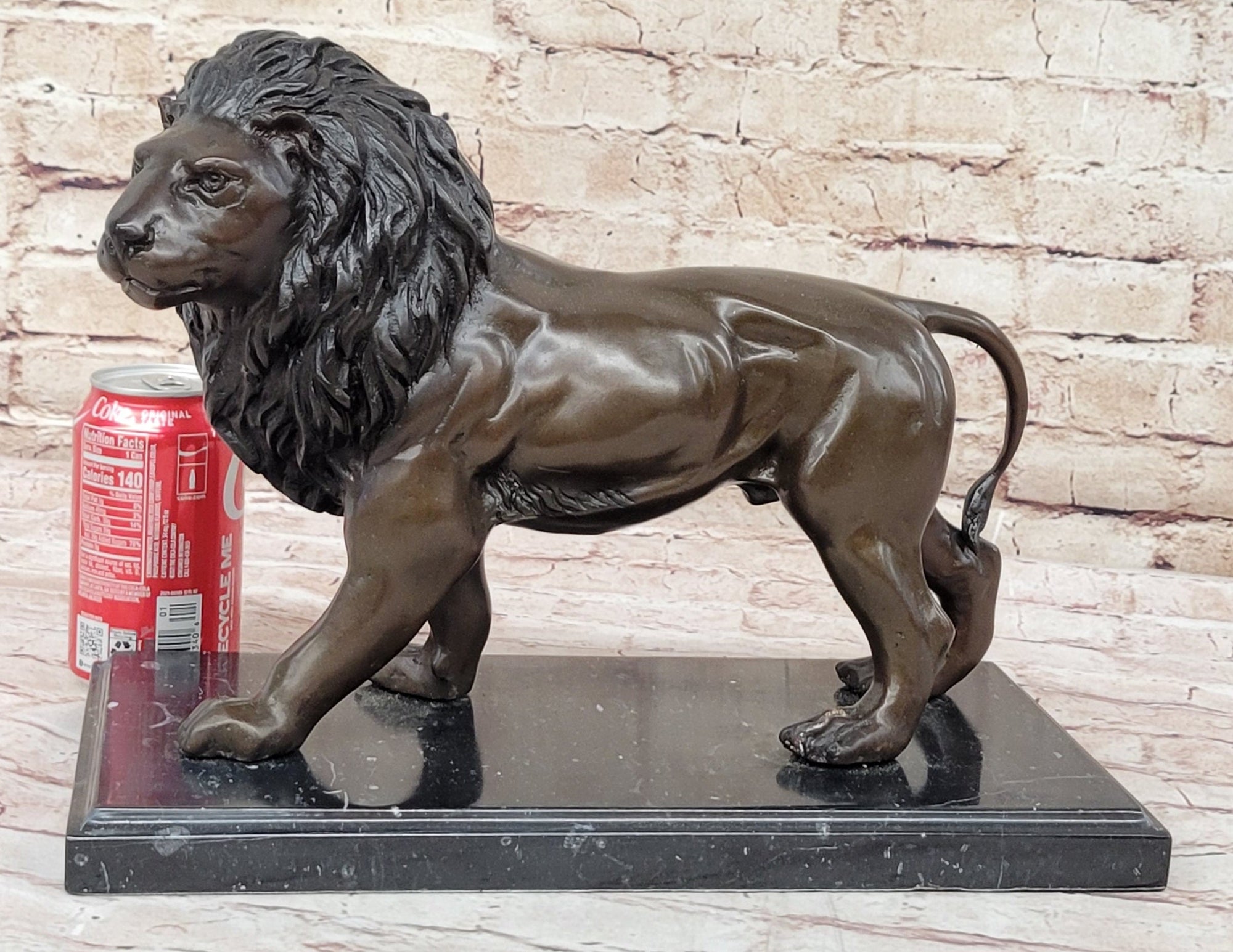 Hot Cast Bronze Hunting Lion Puma Lioness Jungle Safari Statue Sculpture Figurine