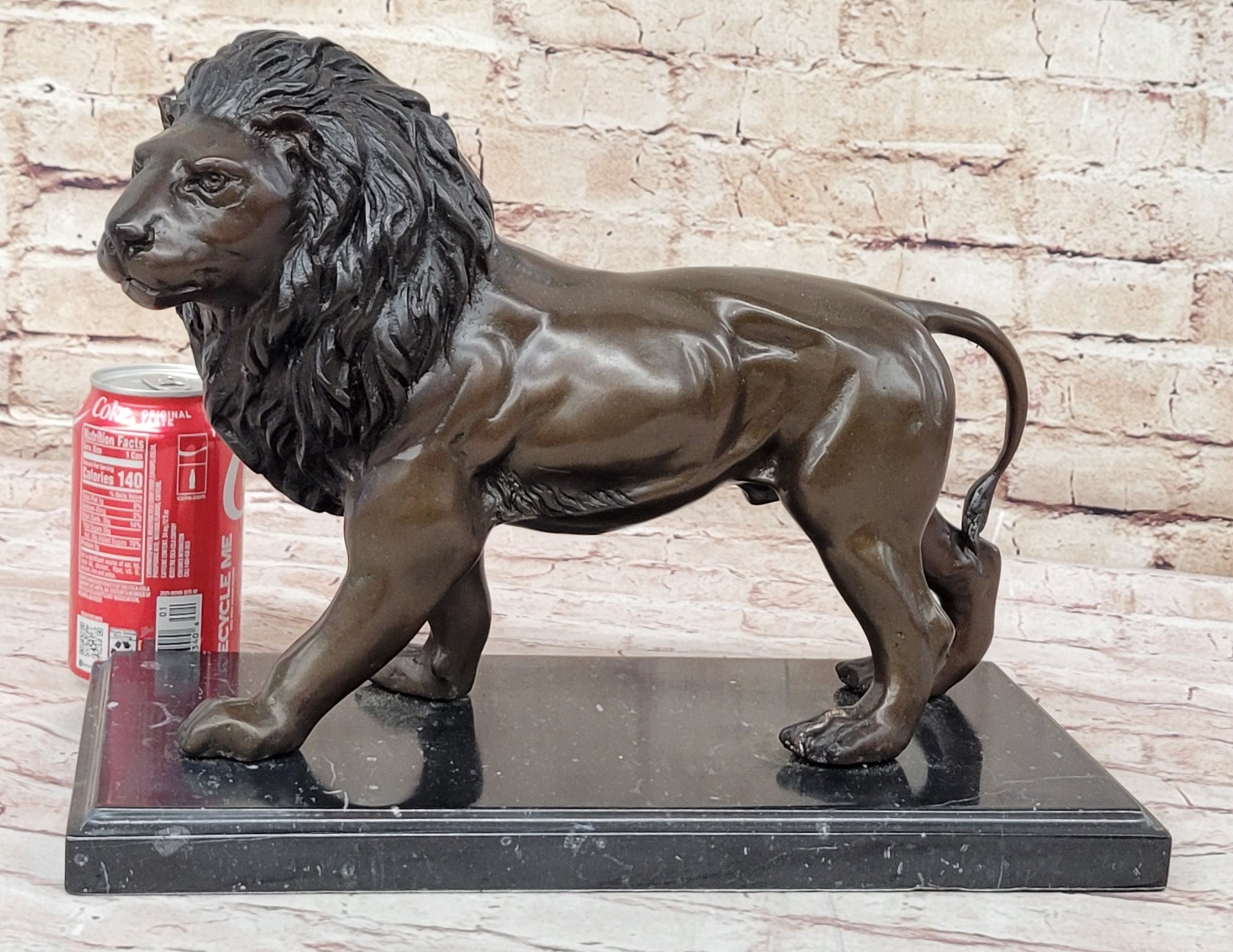 Hot Cast Bronze Hunting Lion Puma Lioness Jungle Safari Statue Sculpture Figurine