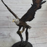 Landing Eagle Bronze Metal Statue Sculpture Indoor Outdoor 23" x 18"
