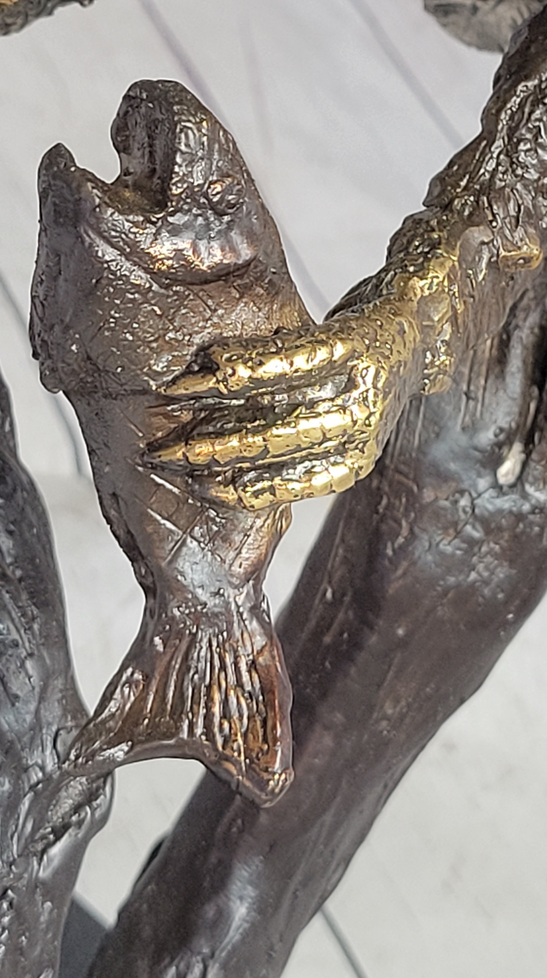 Landing Eagle Bronze Metal Statue Sculpture Indoor Outdoor 23" x 18"