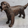 Golden Retriever Puppy Dog Bronze Metal Life Size Statue Sculpture 26" x 17"