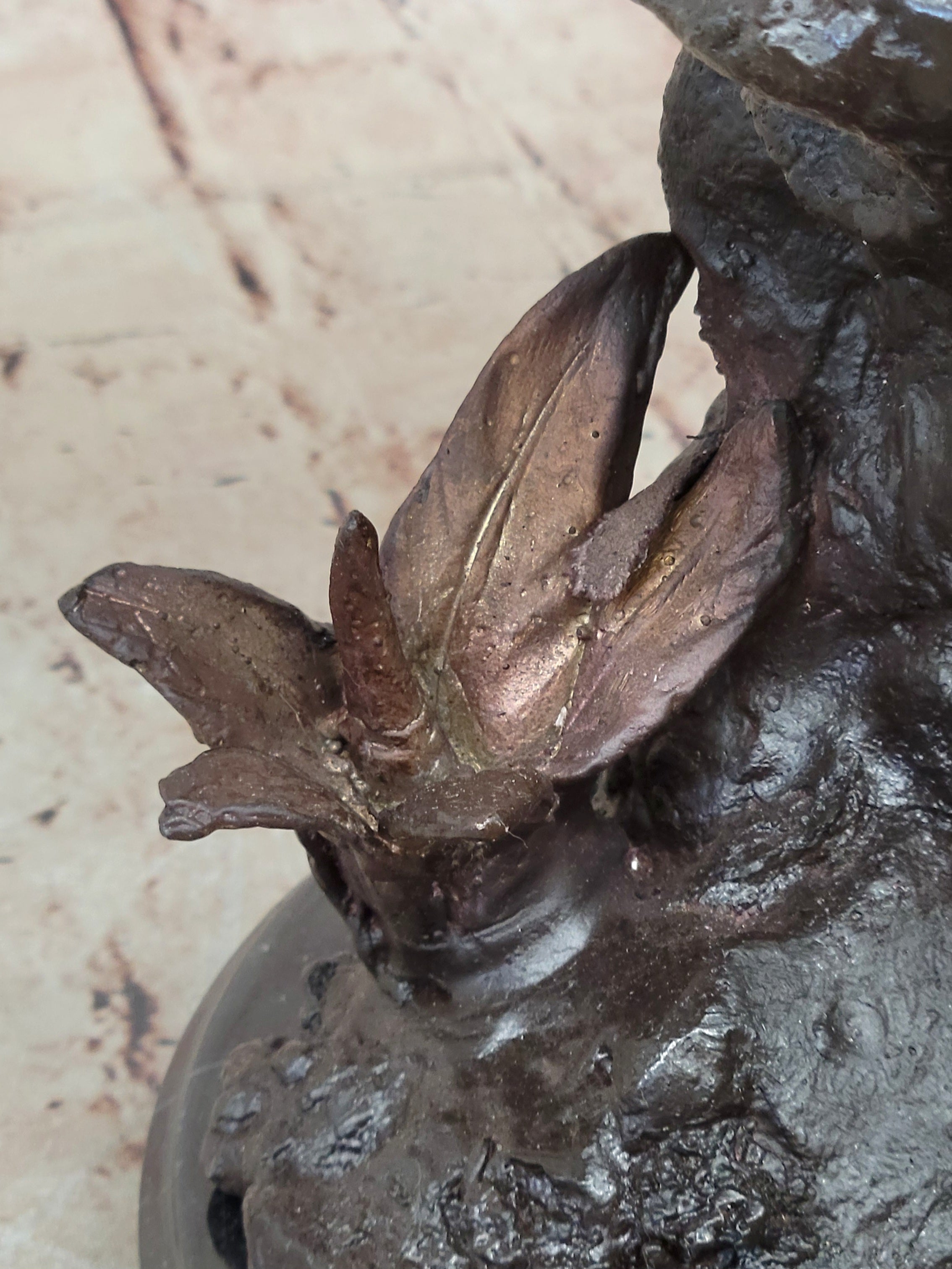 Two Tone American Bald Eagle Bronze Statue Sculpture Figure Marble Base 18" x 9"