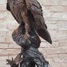Two Tone American Bald Eagle Bronze Statue Sculpture Figure Marble Base 18" x 9"