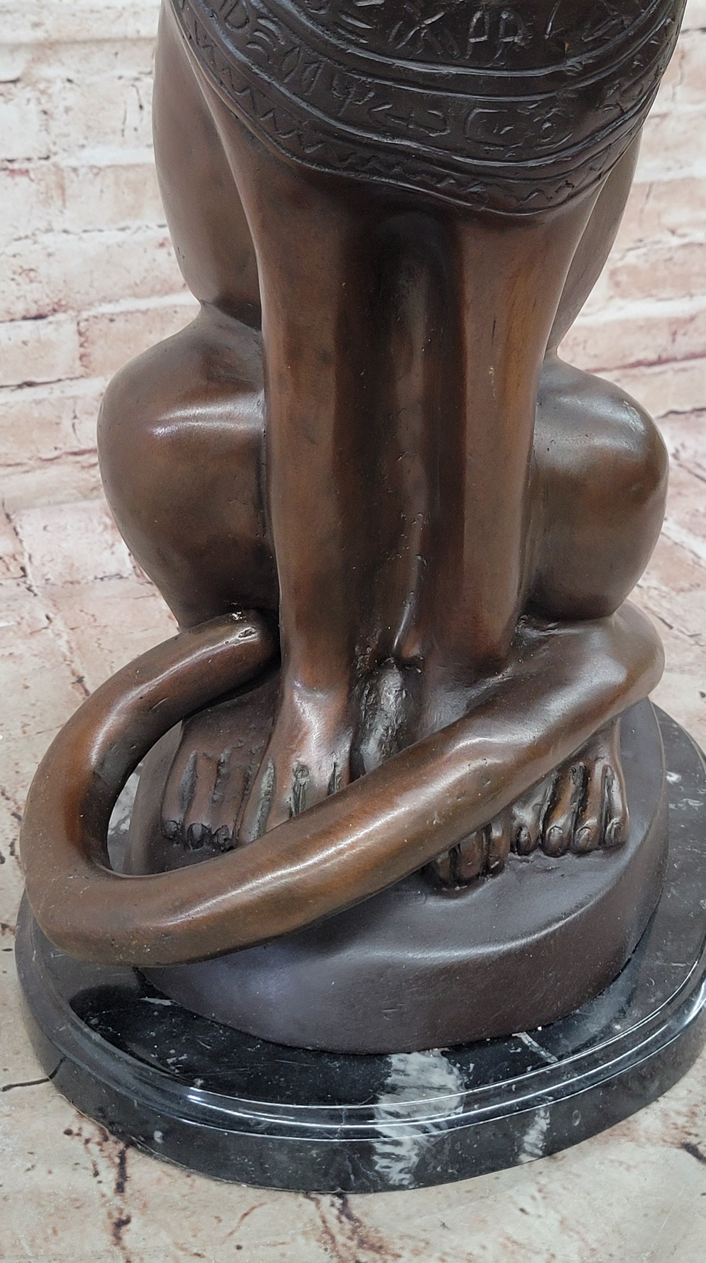 Bastet Cat Feline Egyptian Goddess Bronze Metal Statue Sculpture 19" x 13"