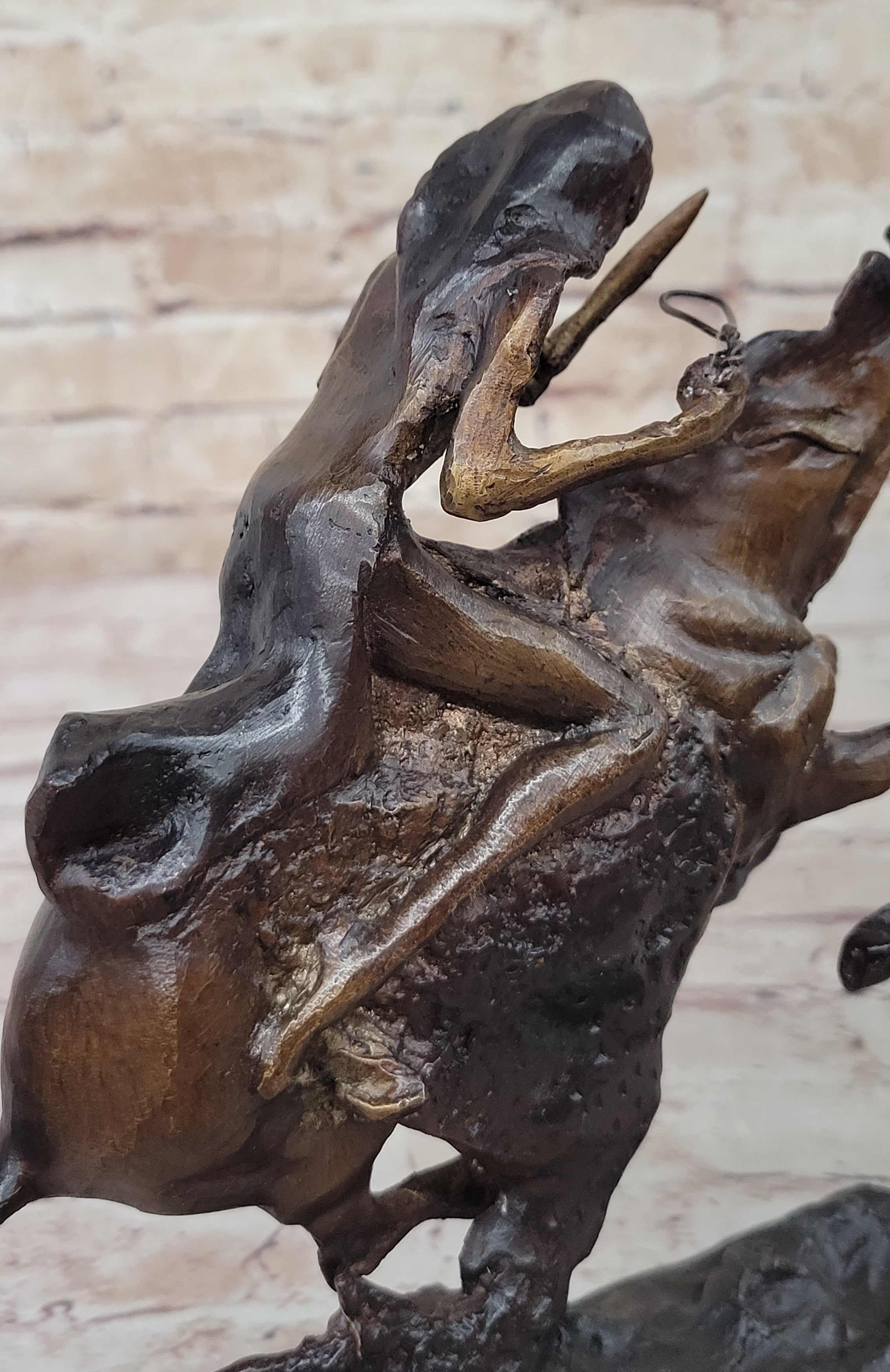 CHEYENNE by Frederic Remington Native American Riding Horse Bronze Statue Sculpture 8" x 10"