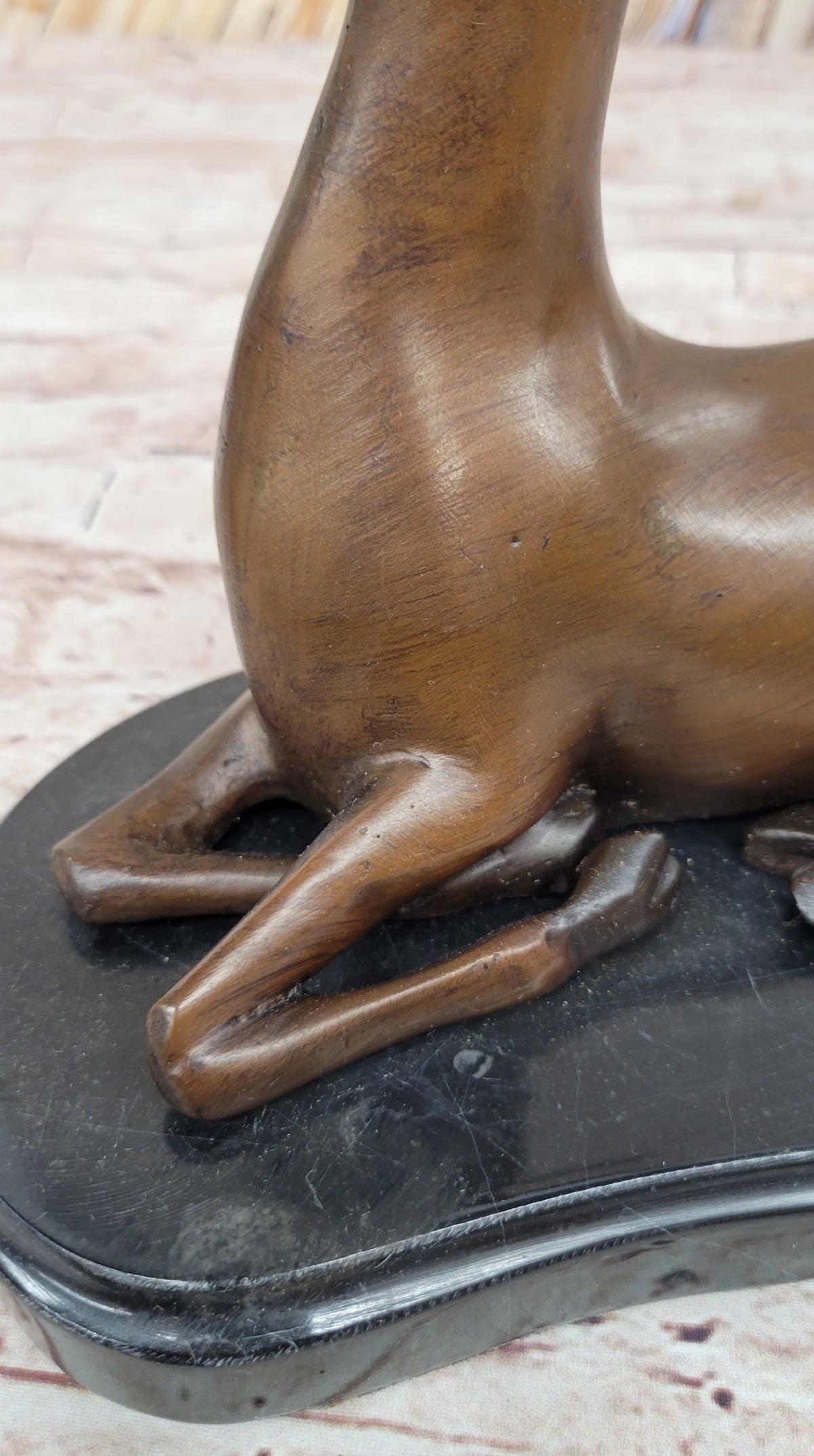 Reindeer Caribou Deer Elk Bronze Statue Sculpture Figurine Signed Original 9.5" x 8.5"