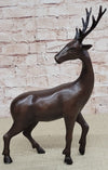 Reindeer Stag Deer Elk Caribou Bronze Metal Figurine Statue Sculpture 13.5" x 12"