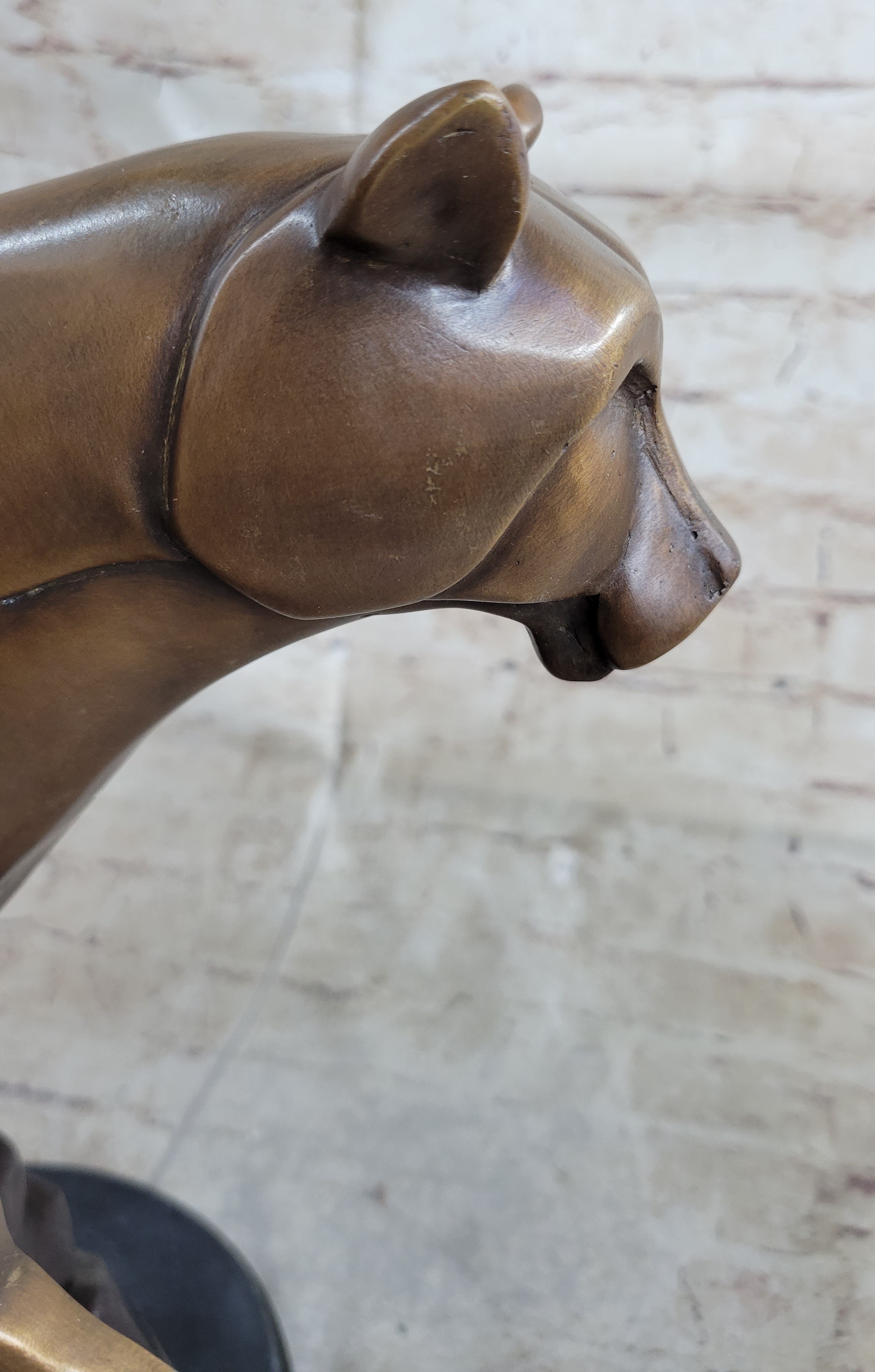 Limited Edition Marius Cougar Female Lion Bronze Sculpture Marble Statue Figurine