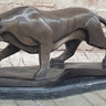 Modern Art Saber Tooth Tiger Bronze Metal Statue Sculpture Collectible Predator 9" x 22"