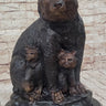 Mother Bear and Cubs - Bronze Metal Sculpture Statue Figure Signed Art Moigniez