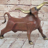 Abstract Bronze Metal Longhorn Cattle Bull Sculpture Statue Figurine Signed & Numbered Art