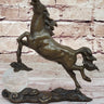 Bronze Horse Figurine Sculpture w/ Crystal Ball - Signed Original Equestrian Art by Milo