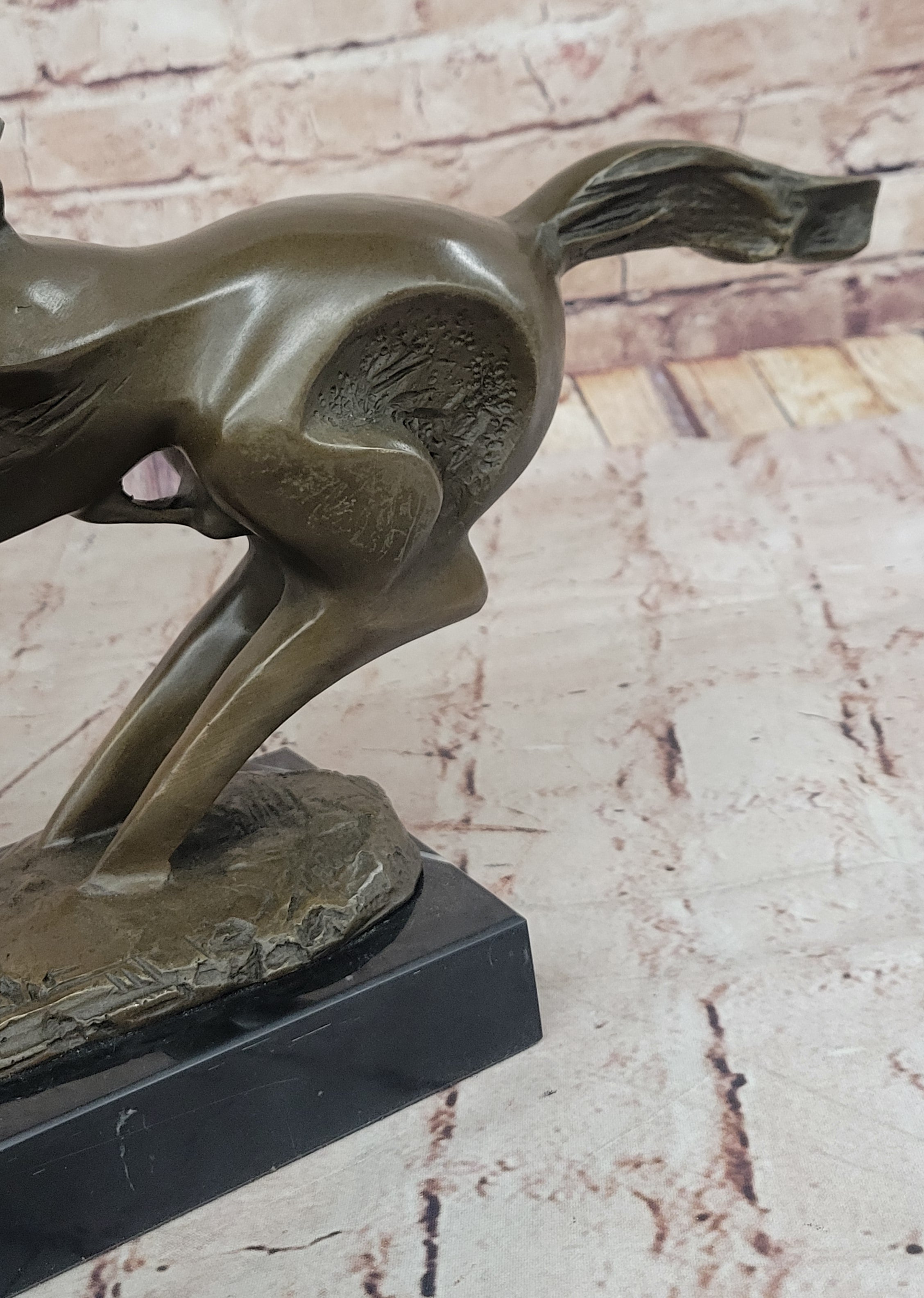 Large Abstract Modern Art Horse Gallops Bronze Sculpture Statue Figurine Figure